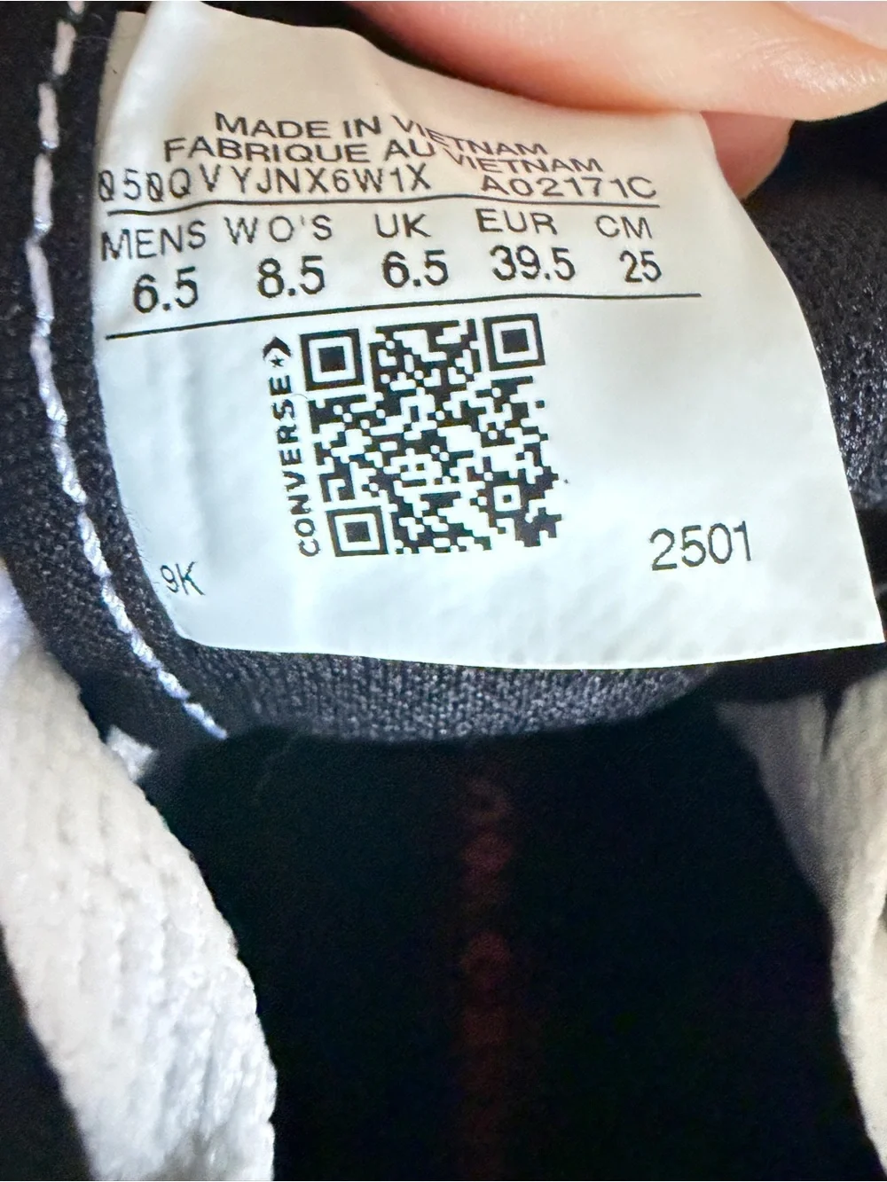 Converse Black and White High-Top Sneaker - Picture 2 of 5